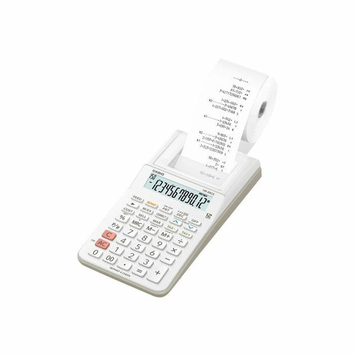 Casio HR-8RCE Calculadora Impresora de 12 Dígitos Negro Casio HR-8RCE Calculadora Impresora de 12 Dígitos Negro