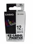 Casio Cinta para Etiquetadora 12 mm x 8 m Negro sobre Blanco XR-12WE1