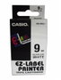 Casio XR-9WE1 Cinta de Rotular 9 mm Negro sobre Blanco 8 m