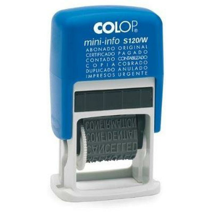 COLOP Sello de Entintado Automático S120/W 4mm 12 Fórmulas Comerciales Español