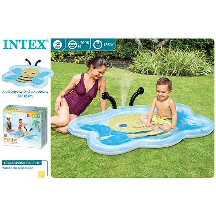 Colorbaby Piscina de Bebé con Ducha Diseño Abeja 127x102x28 cm