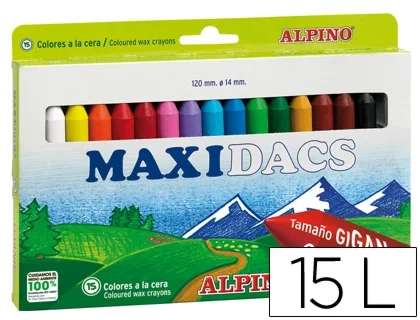 Dacs Maxidacs Ceras Tamaño Gigante Surtidos - Estuche de 15 Unidades Dacs Maxidacs Ceras Tamaño Gigante Surtidos - Estuche de 15 Unidades