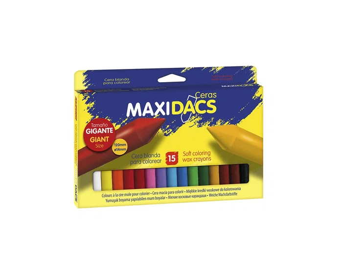Alpino Maxidacs Ceras Tamaño Gigante Surtidas Estuche de 15 Unidades Alpino Maxidacs Ceras Tamaño Gigante Surtidas Estuche de 15 Unidades
