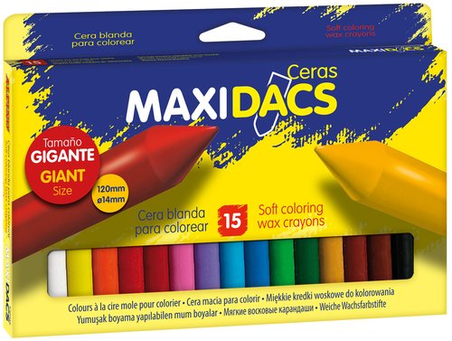 Dacs Maxidacs Ceras Tamaño Gigante Surtidos - Estuche de 15 Unidades Dacs Maxidacs Ceras Tamaño Gigante Surtidos - Estuche de 15 Unidades