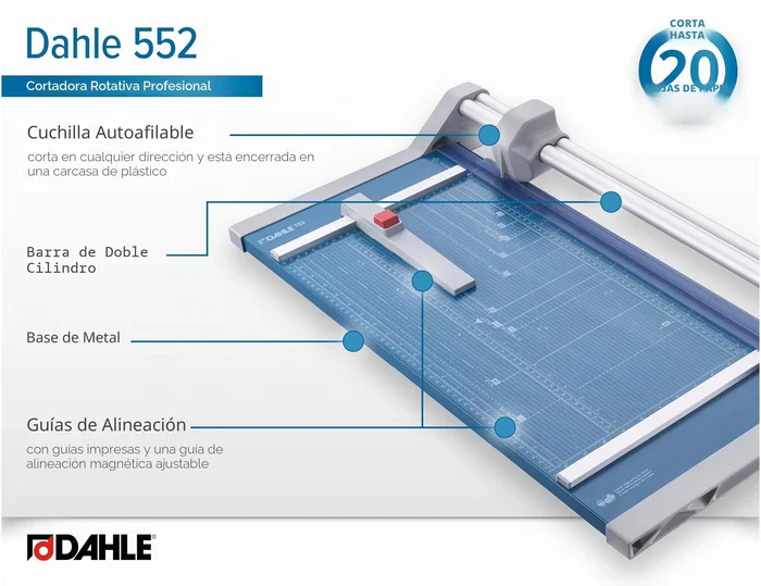 Dahle Cizalla de Rodillo Profesional 552 A3 Azul Dahle Cizalla de Rodillo Profesional 552 A3 Azul