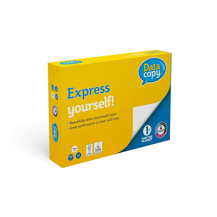 Data Copy Papel Premium A4 Blanco 100g/m2 Paquete 500 Hojas
