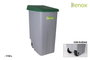Denox Contenedor de Reciclaje 110 L Gris con Tapa Verde