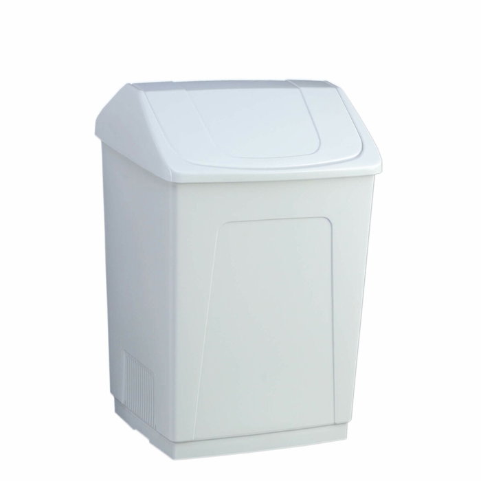 Denox Papelera Tapa Basculante 55L Blanco