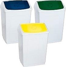 Denox Papelera Tapa Basculante 55 L Verde