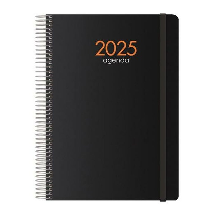 Dohe Agenda Anual Syncro Espiral 15x21cm Negro 2025 Semana Vista Dohe Agenda Anual Syncro Espiral 15x21cm Negro 2025 Semana Vista
