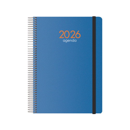 Dohe Syncro Agenda Anual Espiral 15x21 cm Azul Español Cierre Goma Tapa Polipropileno 2026 Dohe Syncro Agenda Anual Espiral 15x21 cm Azul Español Cierre Goma Tapa Polipropileno 2026