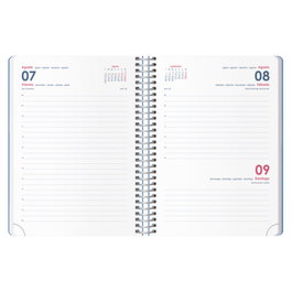 Dohe Syncro Agenda Anual Espiral 15x21 cm Azul Español Cierre Goma Tapa Polipropileno 2026