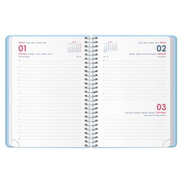 Agenda Anual (2026) Dohe Gloss Espiral Tapa Extra Con Goma 125X180 D/P Azul