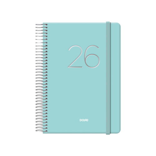 Agenda Anual (2026) Dohe Gloss Espiral Tapa Extra Con Goma 125X180 D/P Verde Agenda Anual (2026) Dohe Gloss Espiral Tapa Extra Con Goma 125X180 D/P Verde