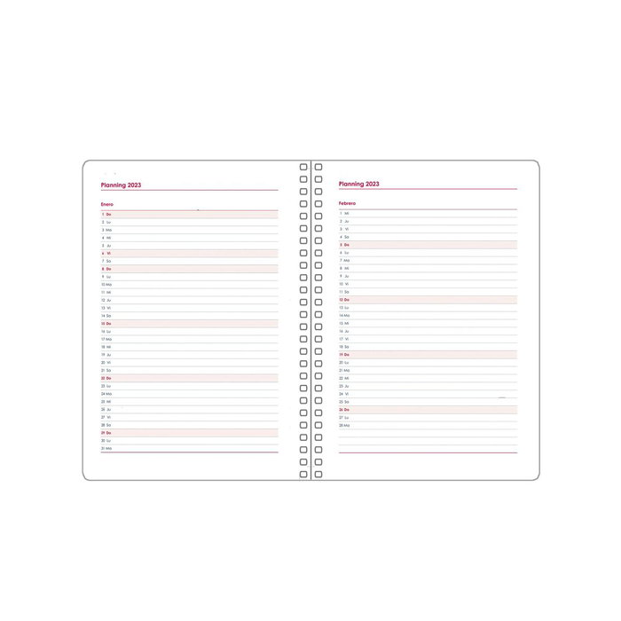 Dohe Agenda Anual Gloss Espiral Morado 12,5x18 cm 2026