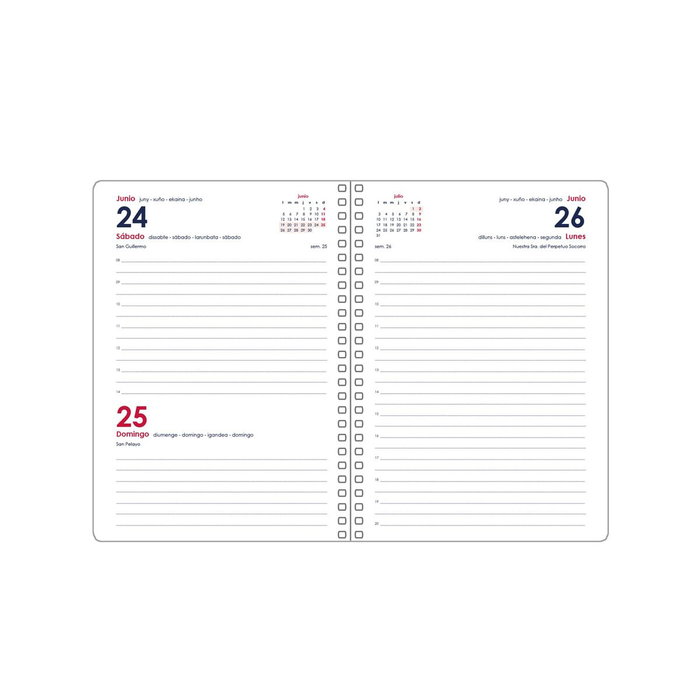 Dohe Agenda Anual Gloss Espiral Morado 12,5x18 cm 2026