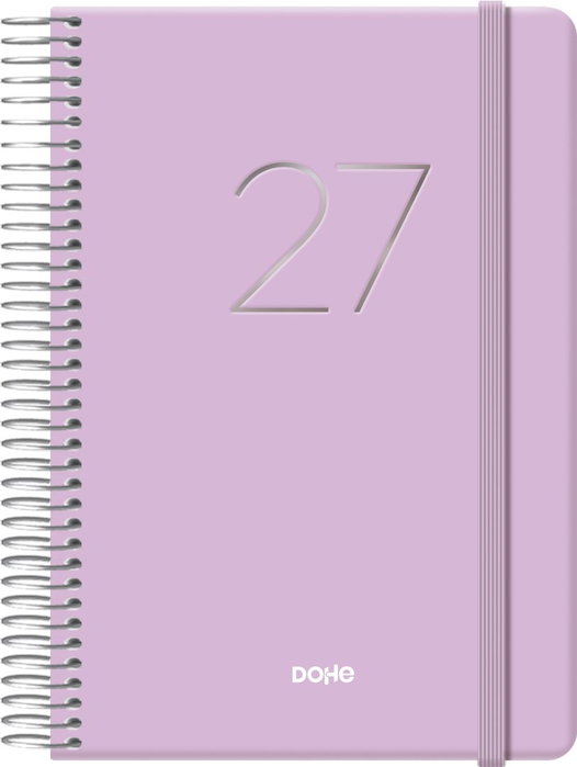 Dohe Agenda Anual Gloss Espiral Morada 12,5x18 cm