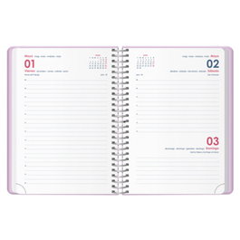 Dohe Agenda Anual Gloss Espiral 12.5x18 cm Dp Cierre C-Goma Morado Español 2026