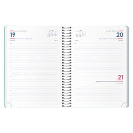 Dohe Agenda Anual Memphis Espiral 15x21 cm Dp Cierre C-Goma Pp Verde 2026