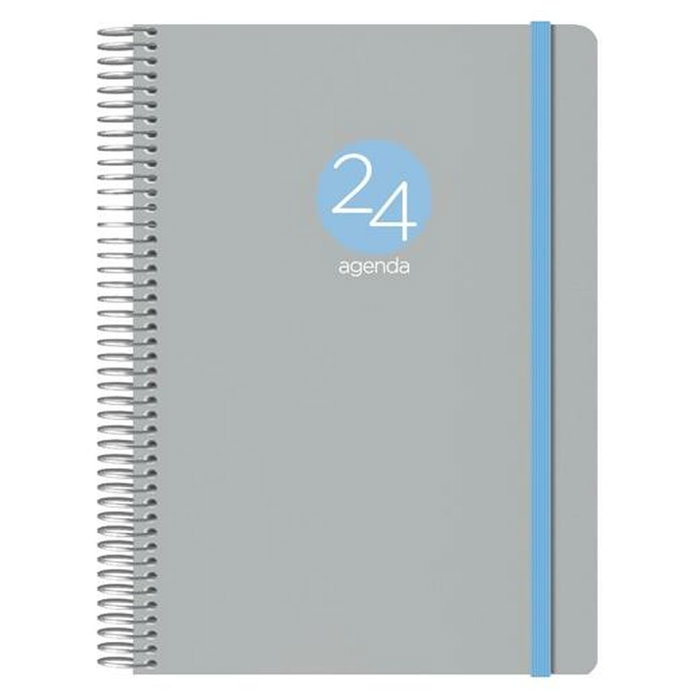 Dohe Agenda Anual Memphis Espiral Gris 15x21 cm 2027 de Polipropileno con Cierre de Goma Dohe Agenda Anual Memphis Espiral Gris 15x21 cm 2027 de Polipropileno con Cierre de Goma