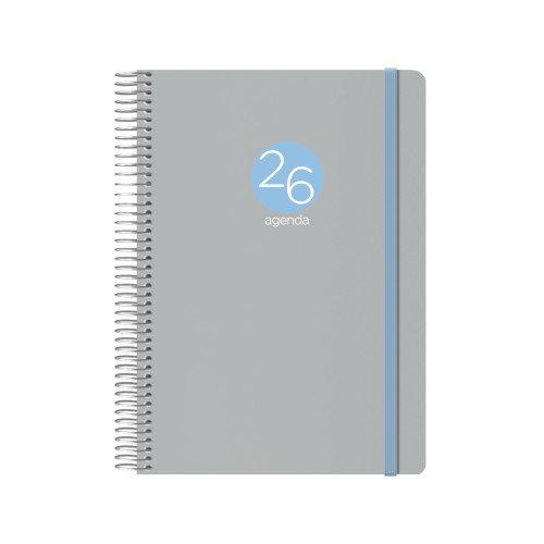 Dohe Agenda 2026 Memphis Espiral Día Página 15 x 21 cm Gris 12689 - 26