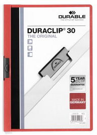 Durable Dossier Pinza Duraclip Rojo A4 25 Unidades