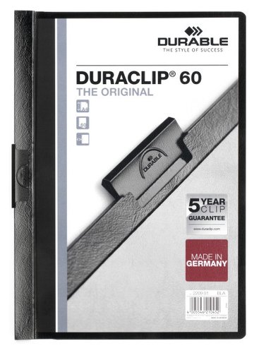Durable Carpeta Dossier Duraclip 60 Negro A4 Set de 25 Durable Carpeta Dossier Duraclip 60 Negro A4 Set de 25