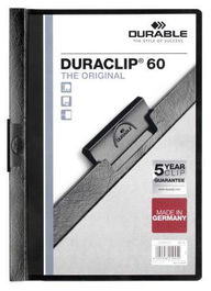 Durable Duraclip 60 Carpeta Dossier Pinza Negro A4 -25 Unidades-