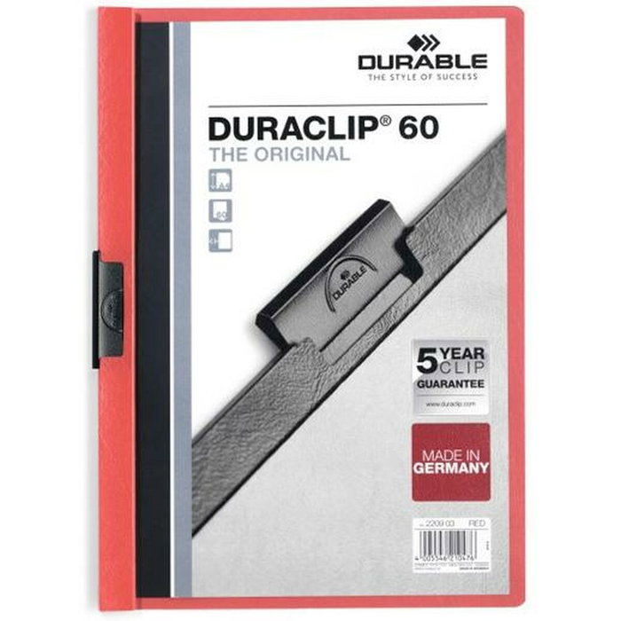 Durable Carpeta Dossier Duraclip 60 Rojo A4 (Set de 25) Durable Carpeta Dossier Duraclip 60 Rojo A4 (Set de 25)