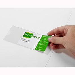 Durable Funda Autoadhesiva Transparente Para Etiquetas En Blanco, 90x57 mm, Pack 100 Unidades (8079 / 8279)