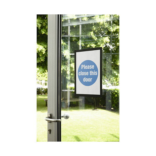Durable Duraframe Marco Informativo Magnético A4 Negro (Pack de 2)
