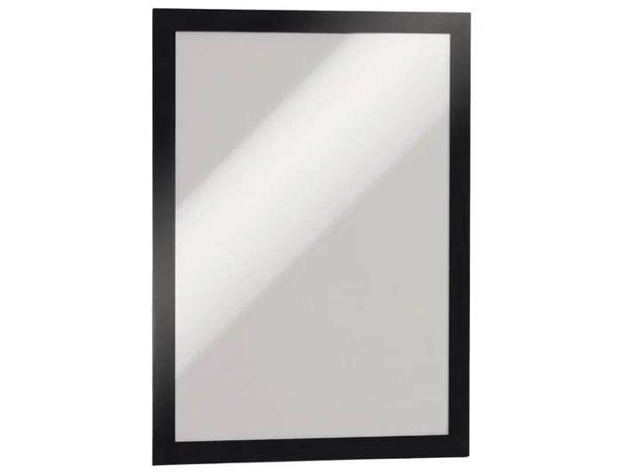 Durable Marco Magnético para Anuncios DIN A4 con Dorso Adhesivo Removible, Negro - Pack de 2 Unidades Durable Marco Magnético para Anuncios DIN A4 con Dorso Adhesivo Removible, Negro - Pack de 2 Unidades