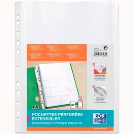Oxford Funda Multitaladro Cristal A4 200 Micras Gran Capacidad Extra Blister 10 Fundas