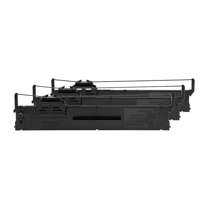 Epson C13S015339 Cartucho de Cinta de Tinta, 3 Unidades, Negro