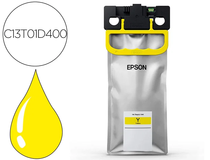 Epson Cartucho de Tinta Amarillo XXL T01D C13T01D400 para WorkForce Pro WF-C529R / C579R