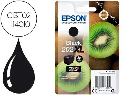 Epson 202XL Photo Black Claria Premium Ink Cartridge, C13T02H14010, Foto negro