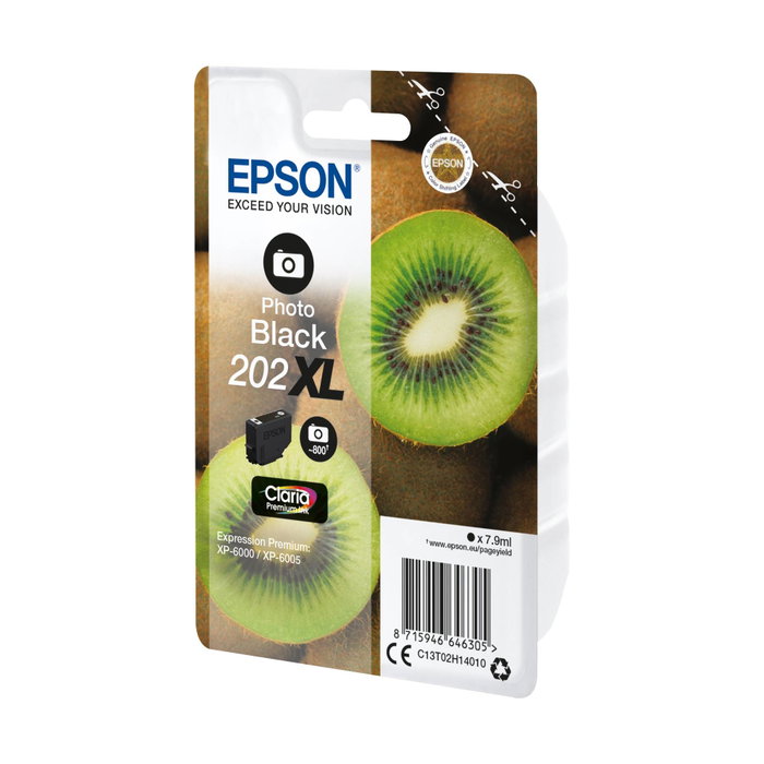 Epson 202XL Photo Black Claria Premium Ink Cartridge, C13T02H14010, Foto negro