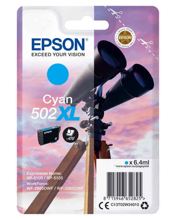 Epson 502XL Cian Cartucho de Tinta Original