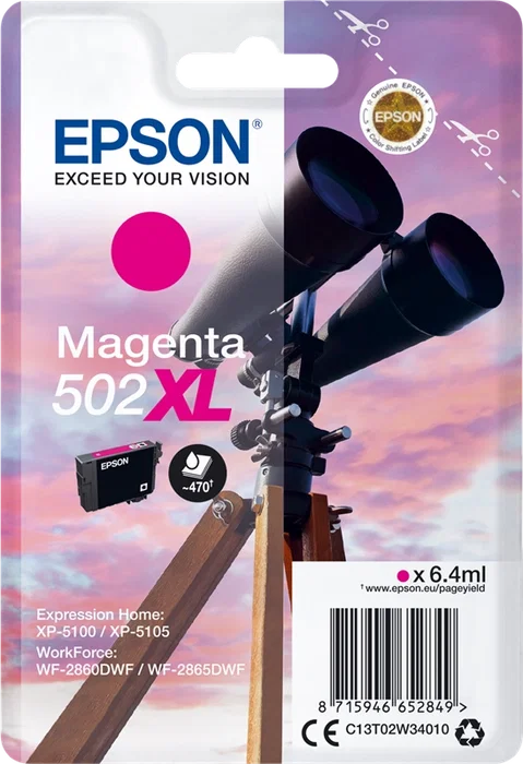 Epson 502XL Cartucho de tinta Magenta Epson 502XL Cartucho de tinta Magenta