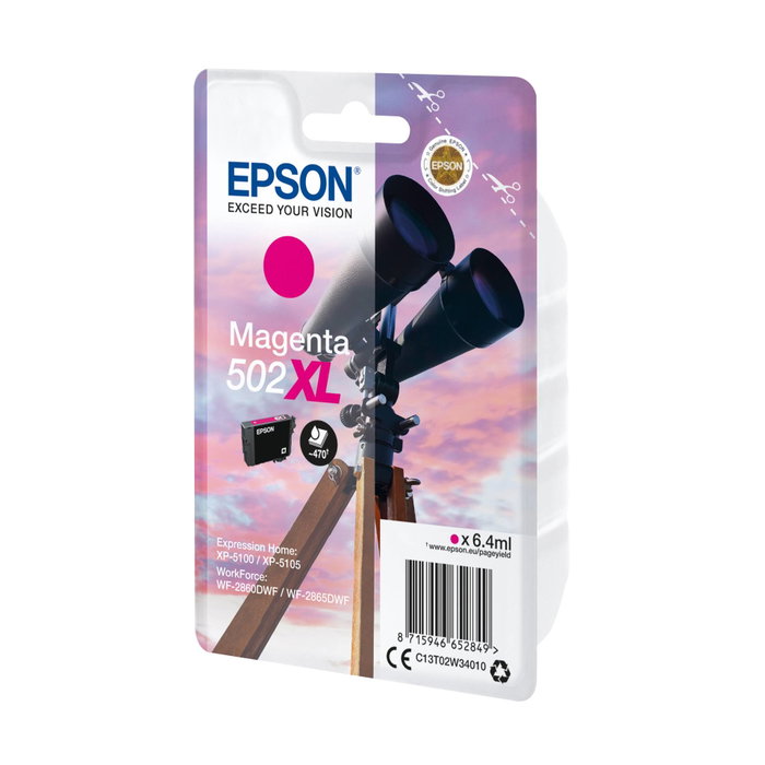 Epson 502XL Cartucho de tinta Magenta Epson 502XL Cartucho de tinta Magenta