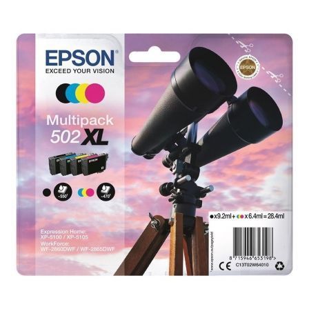 Epson 502XL Multipack de tinta (Negro, Cian, Magenta, Amarillo) C13T02W64010