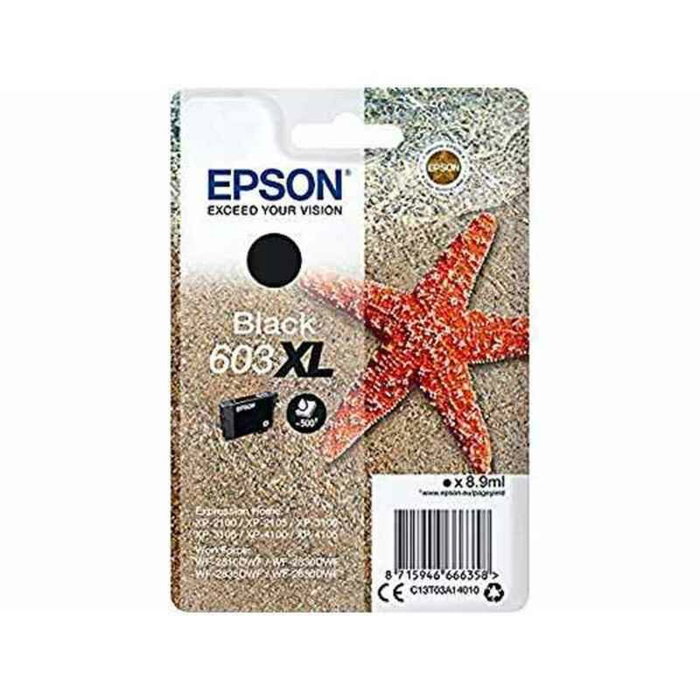 Epson Cartucho de tinta 603XL Negro C13T03A14010 (8,9 ml) de alto rendimiento (XL) de alta capacidad