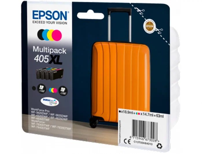 Epson Multipack 405XL DURABrite Ultra (Negro, Cian, Magenta, Amarillo) C13T05H64010