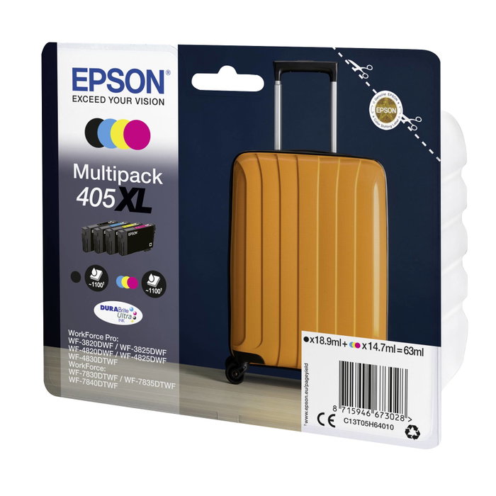 Epson Multipack 405XL DURABrite Ultra (Negro, Cian, Magenta, Amarillo) C13T05H64010