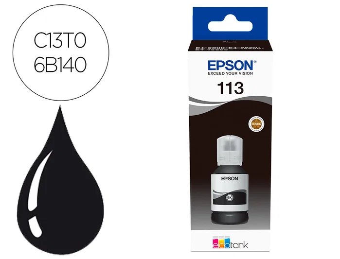 Epson Tinta Negro EcoTank 113 C13T06B140 127 ml
