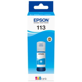 Epson Botella de Tinta EcoTank 113 Cian C13T06B240 original, 70 ml