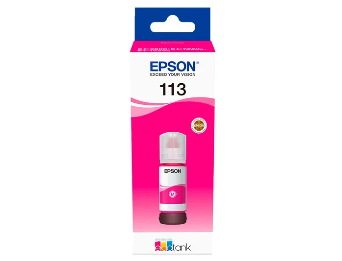 Epson Botella de Tinta EcoTank 113 Magenta C13T06B340 original