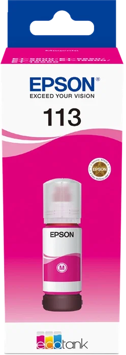 Epson Botella de Tinta EcoTank 113 Magenta C13T06B340 original