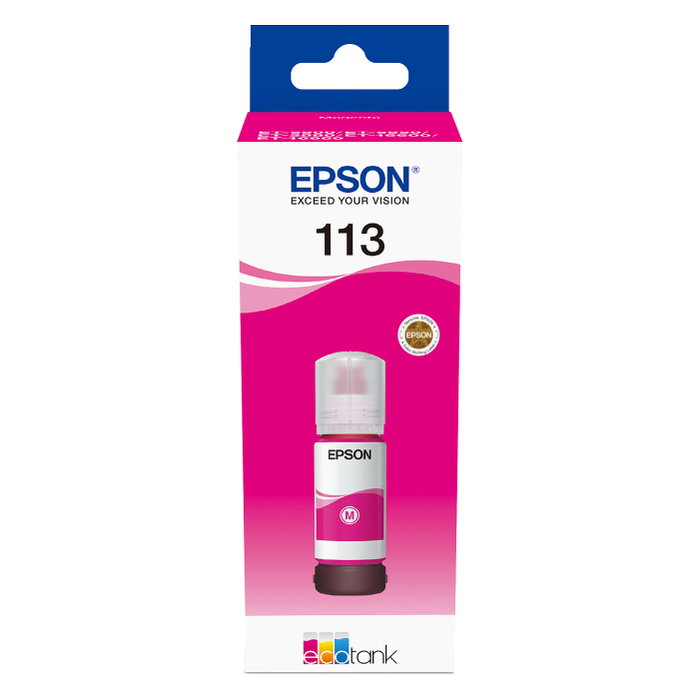 Epson Botella de Tinta EcoTank 113 Magenta C13T06B340 original