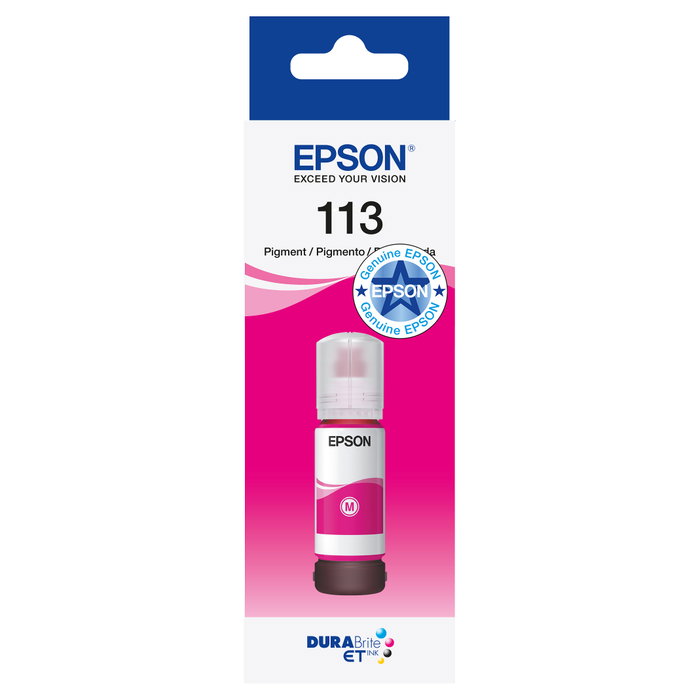 Epson Botella de Tinta EcoTank 113 Magenta C13T06B340 original